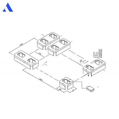 Durable Container Support 20' Length DNV GL Certified Container Lashing Equipment ISO Single Raised Container Foundation