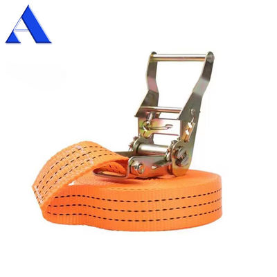 Durable 3-10m Length Polyester Cargo Ratchet Tie Down Lashing Straps with Polyester Retractable Wrench Set