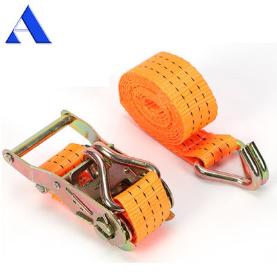 Durable 3-10m Length Polyester Cargo Ratchet Tie Down Lashing Straps with Polyester Retractable Wrench Set