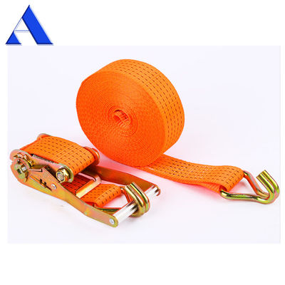 Durable 3-10m Length Polyester Cargo Ratchet Tie Down Lashing Straps with Polyester Retractable Wrench Set