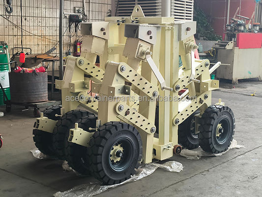 5T Payload Steel Shipping Container Lifting Equipment 15-30 Ton Caster Mover Self Loading Trailer for Steel Material