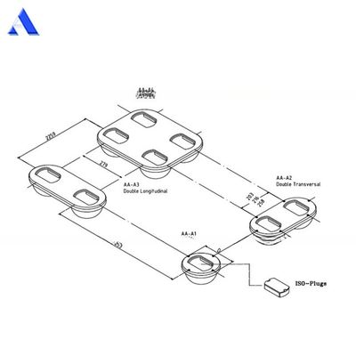 Container ISO Twistlock Socket Flush Foundations with 7.50kgs Single Type and 500 KN M.B.L.Tension Capacity DNV GL Certified