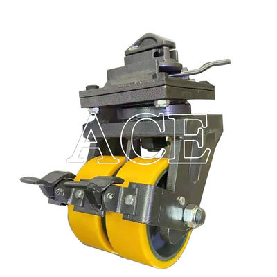Swivel Rigid Style Heavy Duty Double Wheels Caster with Twist Lock Ensures Smooth Movement of ISO Shipping Containers