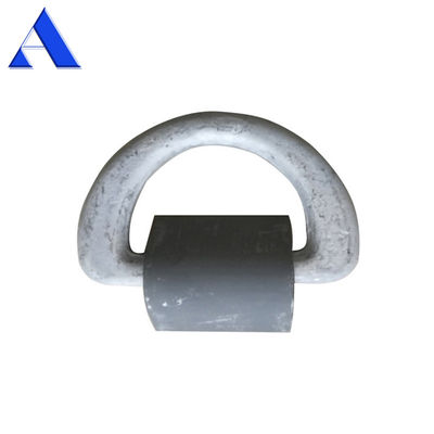 DNV GL Certified Galvanized Heavy Duty 50 Ton Container Lashing Forged D Ring with Clamp M.B.L 500KN