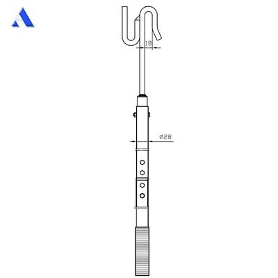 Container Lashing Equipment Operating Rod Aluminum Twist Lock Telescopic Tube Sample Provided with Lashing Bar