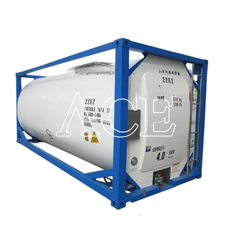 Stock 20 ft ISO Tank Container 26000 Liter with 4.0/6.0Mpa Pressure and 316L/SAN50028-7/WNr 1.4402/1.4404 Tank Material