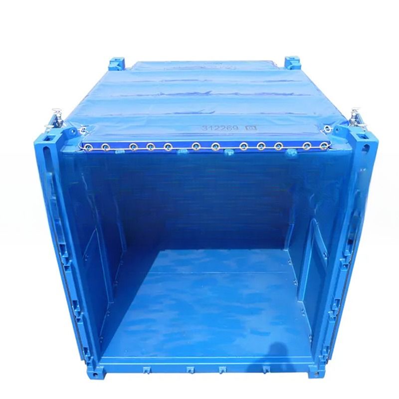 10ft DNV 2.7-1 Standard Open Top Dry Container with Tarpaulin Cover Steel Offshore Container Certified by BV and CSC