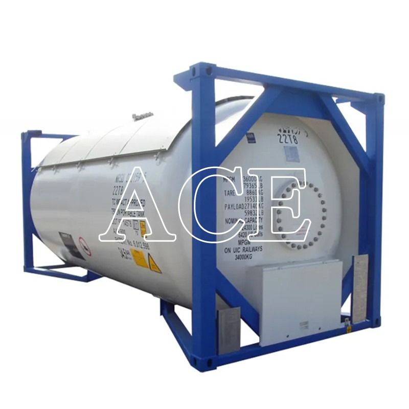 9 High Stacking T50 LPG Liquid Chlorine Gas 20ft ISO Tank Container 18/23.45Bar Pressure