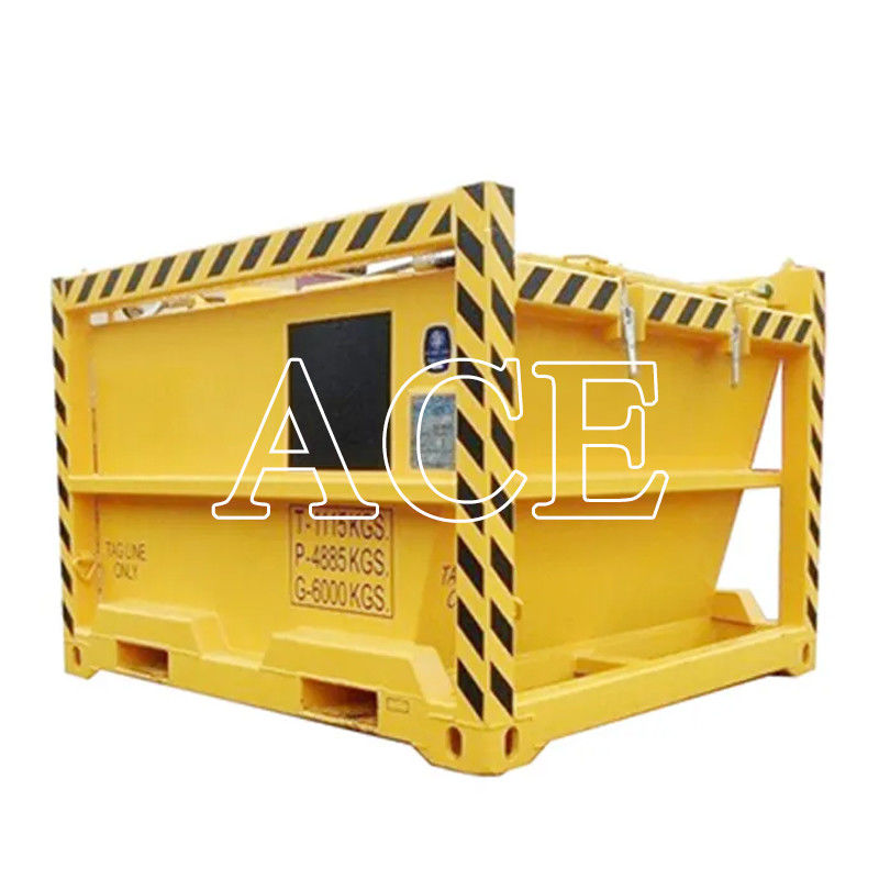 1115KGS Tare Mass Offshore Cutting Mud Skip BV Certified Closed Container for Drilling -20 C Design DNV 2.7-1 Standard