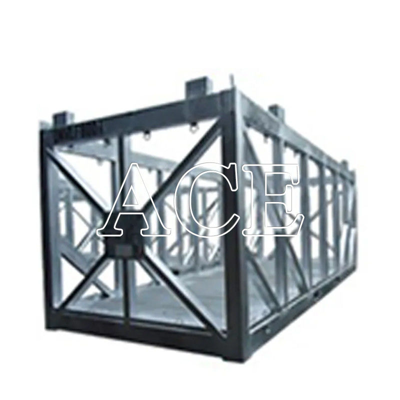 Steel or Plywood Floor 27ft DNV 2.7-1 Standard Heavy Duty Offshore Container Lifting Frame Skid Baskets