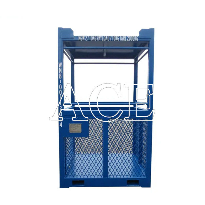45C Lifting Angle 3CBM DNV 2.7-1 Steel Dry Container Offshore Personal Transfer Basket with CSC and BV Certificates