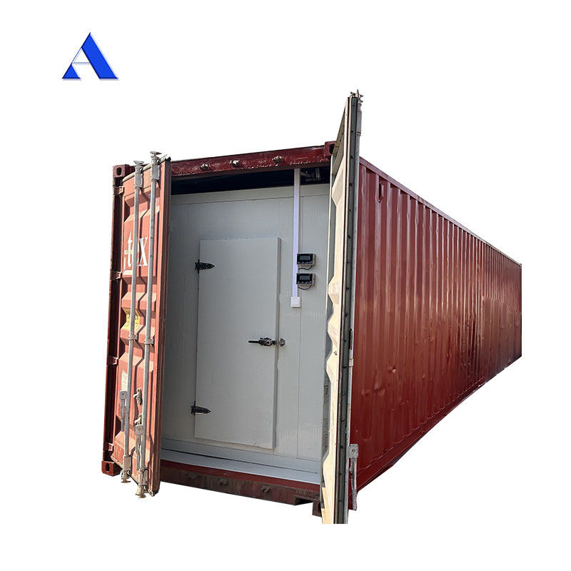 R134a/R404A Refrigerant 12m Length 60 cbm 40ft Refrigerated Reefer Container Cold Room Storage Durable Aluminum T-Bar Floor