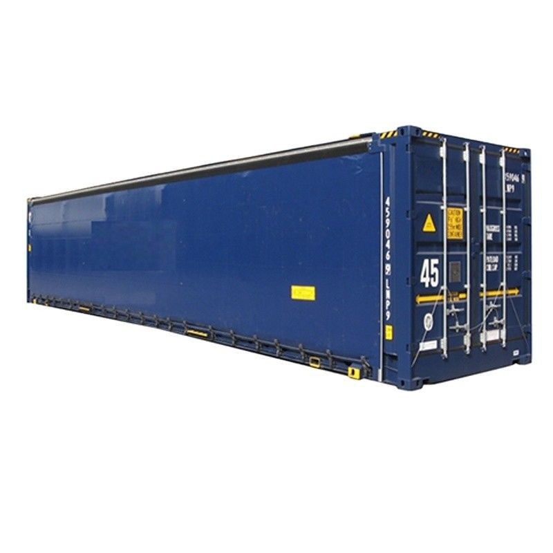 45ft High Cube PVC Curtain Side Door CSC Certified Dry Shipping Container with 13556 x 2420 x 2474 mm Internal Dimensions