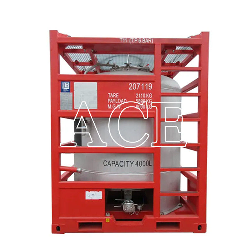 2900L-5000L Capacity Vertical Offshore Tank Container with Lifting Frame Weld Seam Acid Cleaning and Passivation Finish