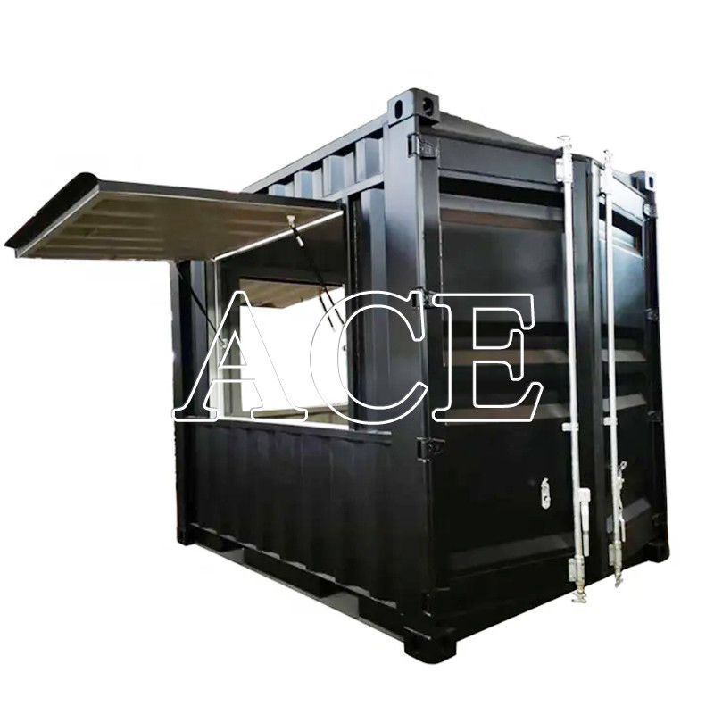 Kiosk 10ft Shipping Container Coffee Shop Custom Made Movable Bar Cafe Store with Plywood Floor
