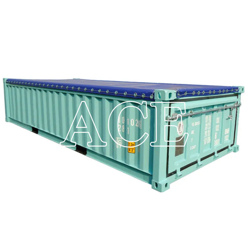 20ft Half Height Soft Open Top Container with Tarpaulin Roof Cover BV Certified High Capacity Bulk Ore Storage Solution