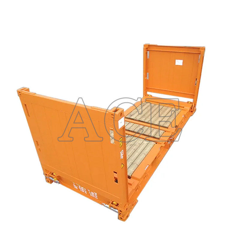 20ft 20 ft 20 Flat Rack Flatrack Container Ocean Shipping Containers Tare Weight 2750KGS Floor 28mm Plywood Floor