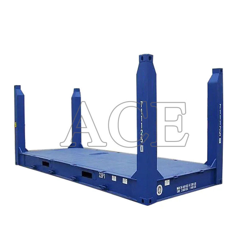 20ft 20 ft Flat Rack Container with CSC Certified Custom Color Logo Corten Steel Fixed Corner Post and BV GL ABS Approval