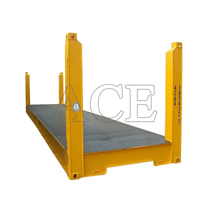 Transportation Equipment 40ft Flat Rack Container with Steel Fixed Corner Post Max Payload 47370KGS ISO Certified