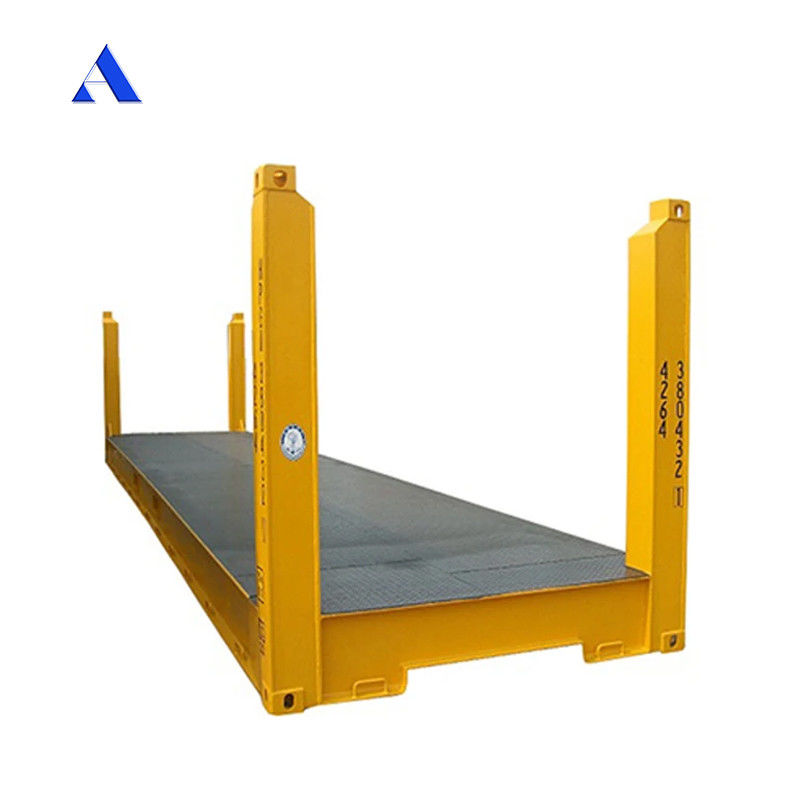 70 cbm Capacity 40' Fixed Corner Post Flat Rack Flatrack Shipping Container 500KGS Max Gross Weight