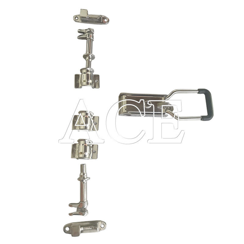 304 Stainless Steel Truck Body Parts Full Set of 22mm Pipe Polished Truck Container Door Locks for Customized Locking Rod Length