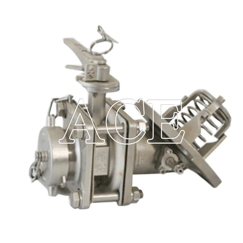 500mm Manhole 3'' BSP SS316 Bottom Discharge Butterfly Valve for Plastic Documents Holder ISO Tank Container