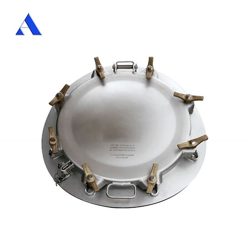 ISO Tank Shipping Container Spare Parts and Accessories 500mm Low Profile Manlid Assembly with Air Inlet Ball Valve 1.5'' BSP