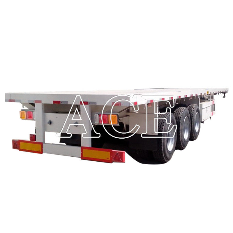 Twist Locks 4 Sets/12 Sets 3 Axles Heavy Duty Steel Shipping Container Flatbed Frame Semi Trailers for Transportation