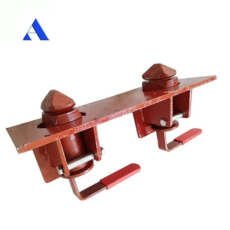 Semi Trailer Double Container Trailer Twistlock Twist Lock Front Pin Lock Trailer Parts Red and Black