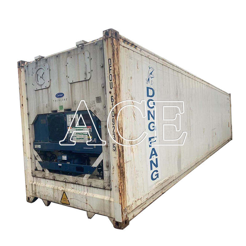 Second Hand 40ft Carrier Refrigerator Containers Used 40 Feet Reefer Containers with T Shape Floor