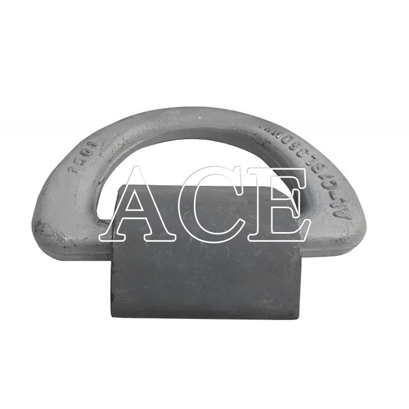 500KN M.B.L GL CCS Approved 50T Forged Container Lashing D Ring with Clamp